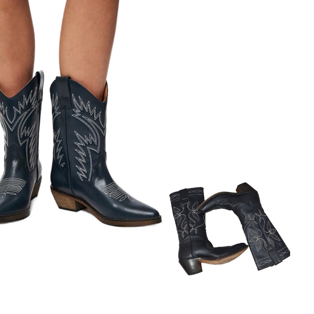 Vintage (1977) STEWART BOOT Co. Fine Handmade Leather Cowboy/Cowgirl Boots